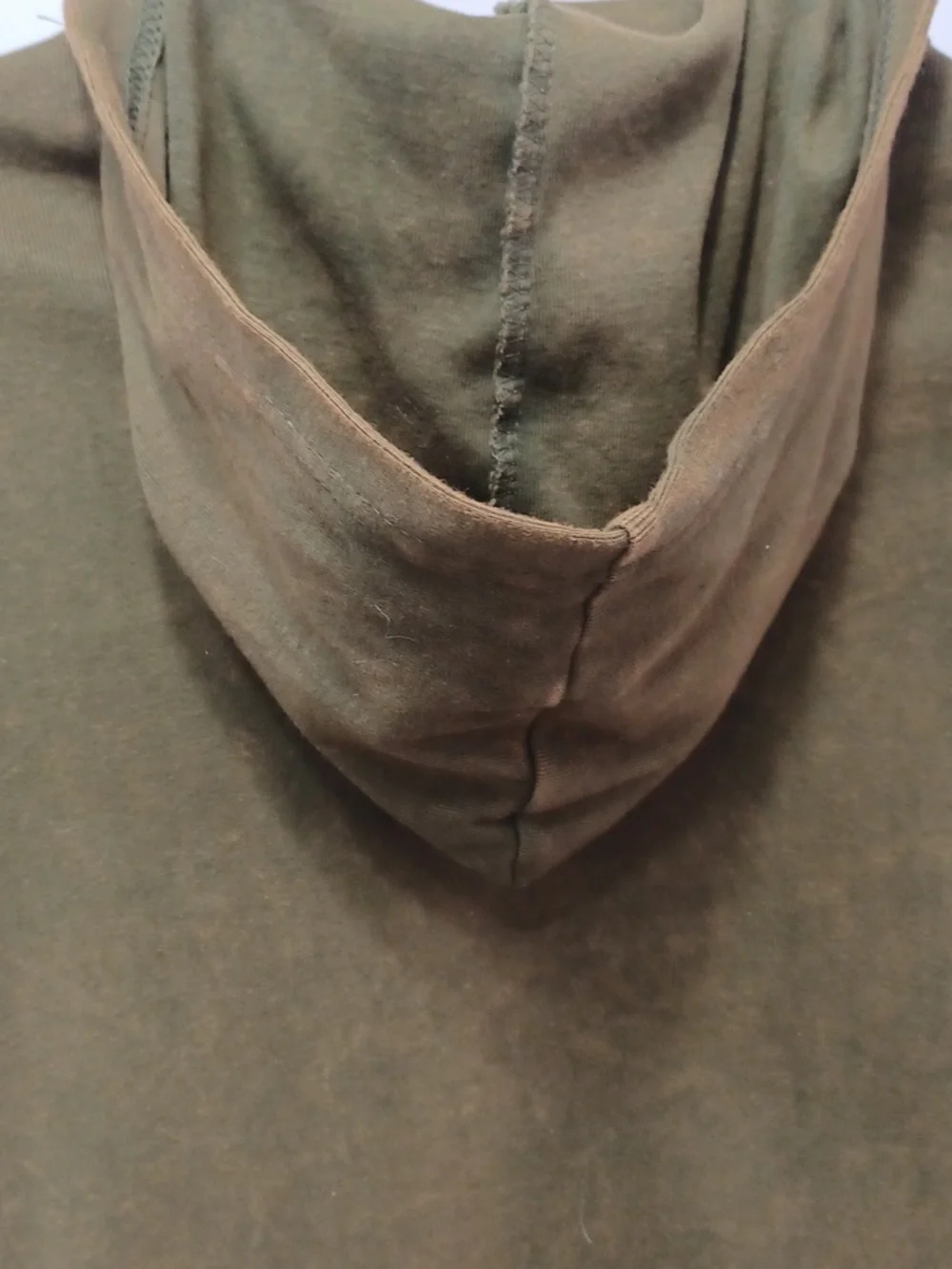 Green Distressed India Bohemian Tunic Hoodie Zip Up Jacket Sweater XS - S - Picture 8 of 8
